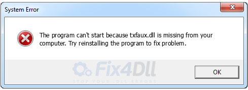 txfaux.dll missing