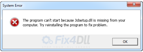 3dsetup.dll missing