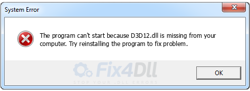 D3D12.dll missing