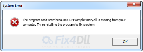 GDFExampleBinary.dll missing