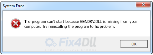 GENDRV.DLL missing