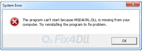 MSDAURL.DLL missing