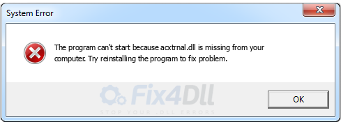 acxtrnal.dll missing