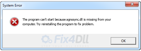 agnssync.dll missing