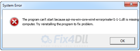 api-ms-win-core-winrt-errorprivate-l1-1-1.dll missing