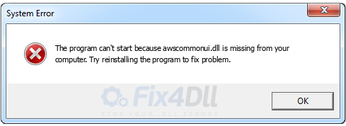 awscommonui.dll missing