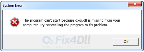 dxgi.dll missing