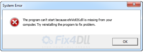 ehiVidCtl.dll missing