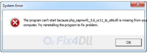 php_sapnwrfc_5.6_vc11_ts_x86.dll missing